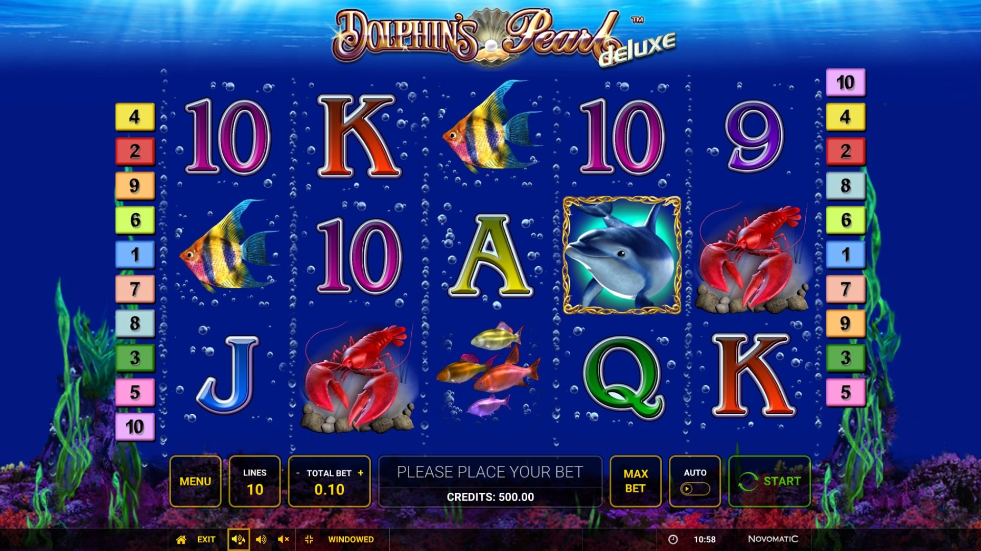 Novomatic Dolphins Pearl Slot Reels