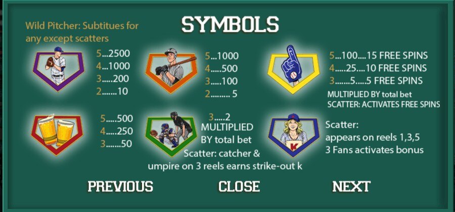 double header paytable
