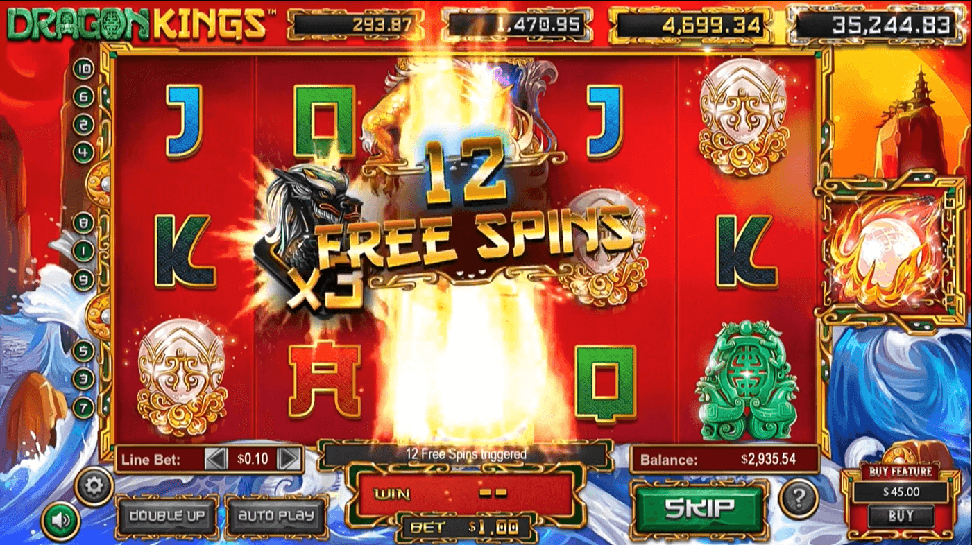 BetSoft Dragon Kings online slot game free spins