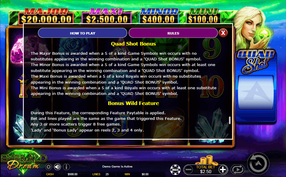 emerald dreams features