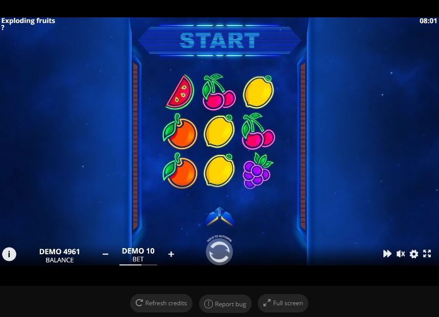 Exploding Fruits Online Slot Game Reels