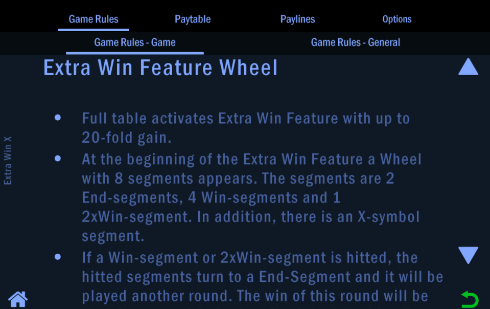 extra win x rules