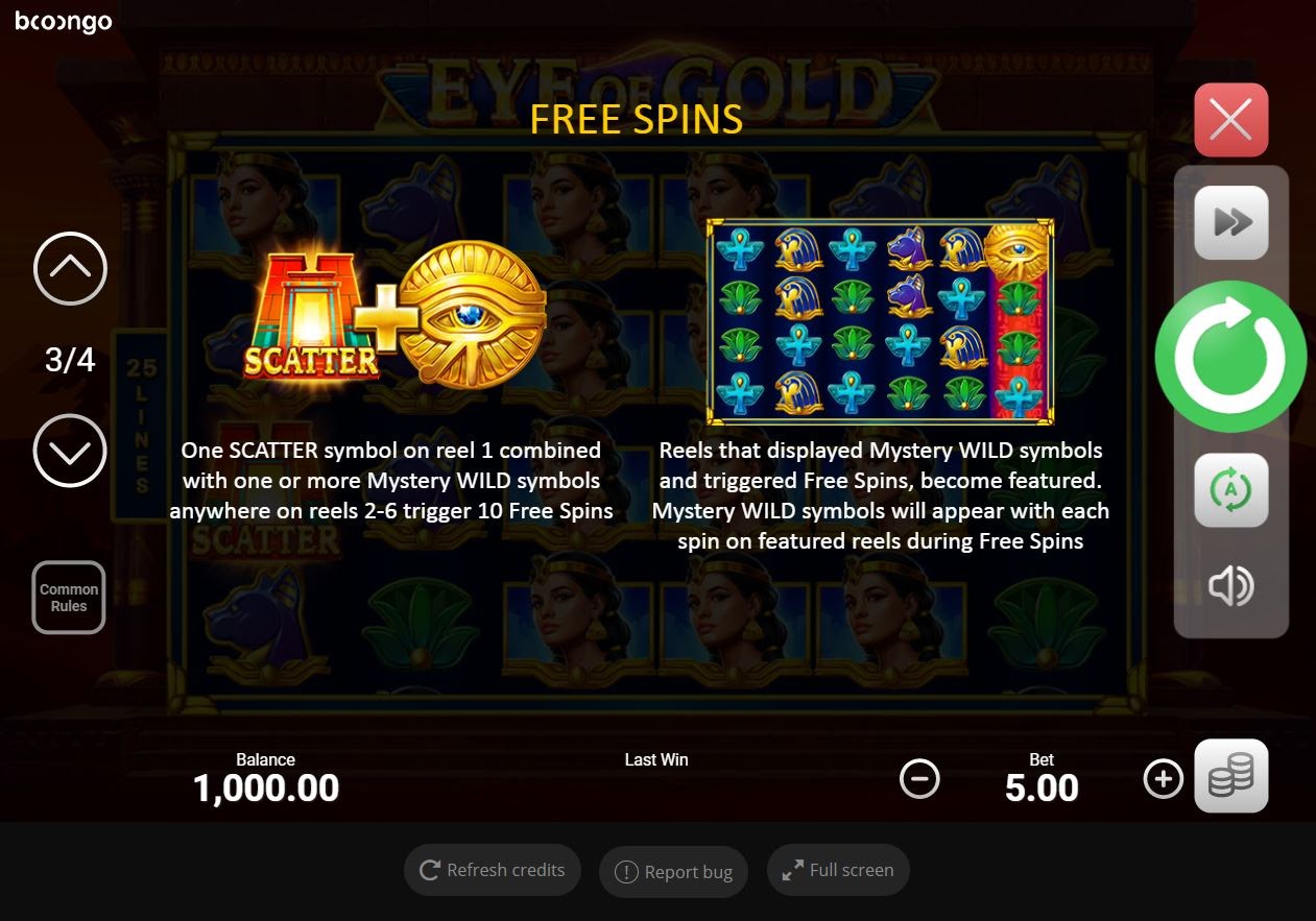 Eye of Gold Slot Feature