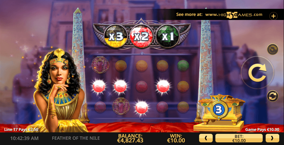 Feather of the Nile Online Slot Game Features