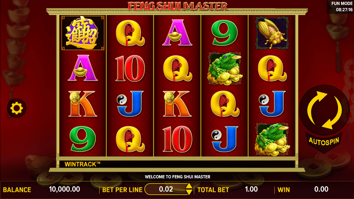 Feng Shui Master Online Slot Game Reels