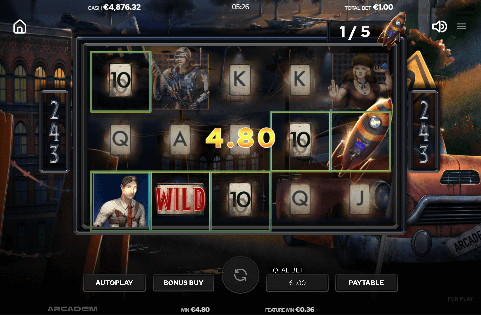 Flashback Heroes Online Slot Game Win