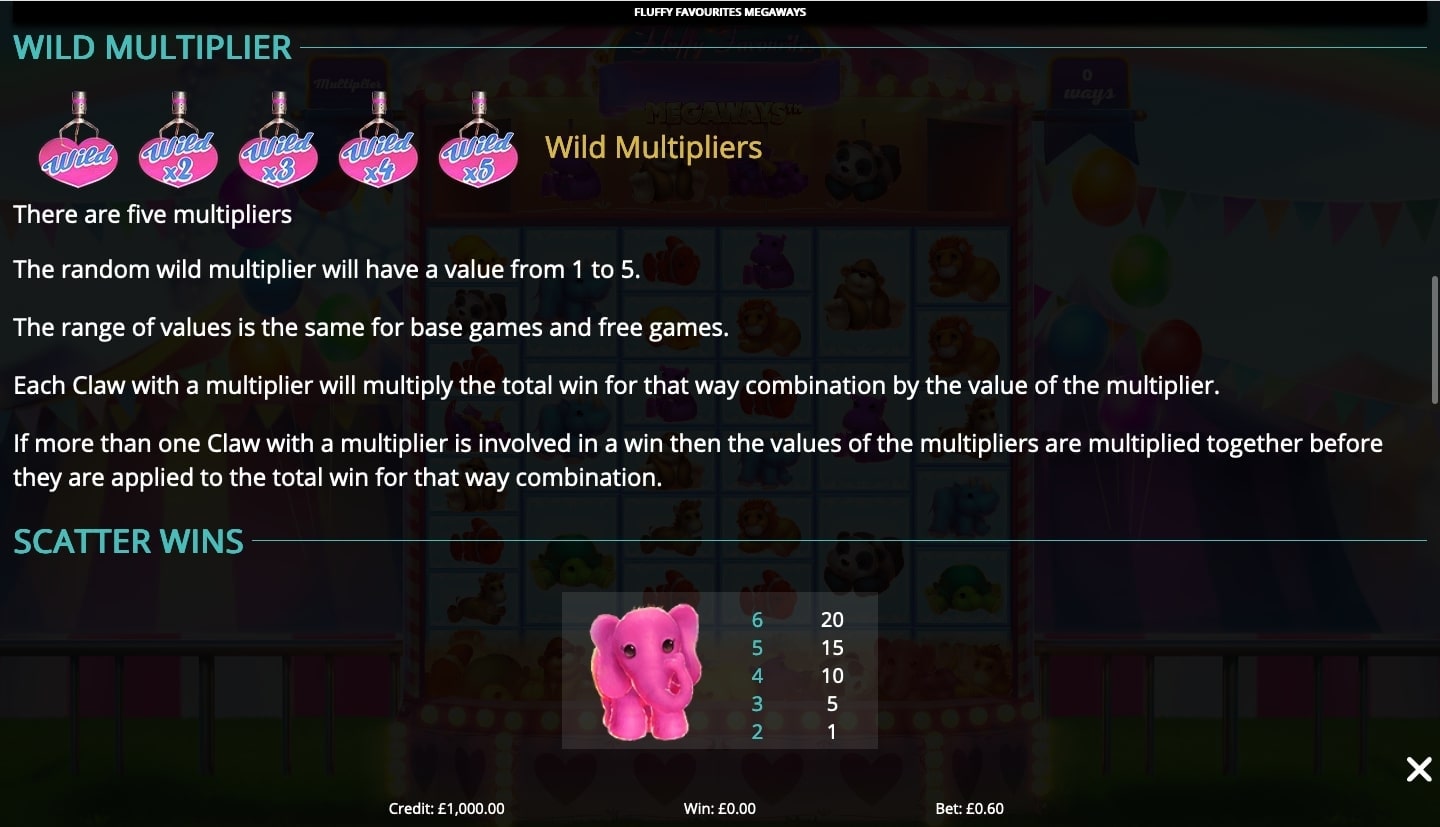Fluffy Favourites Megaways Slot Game Eyecon Wild Multiplier