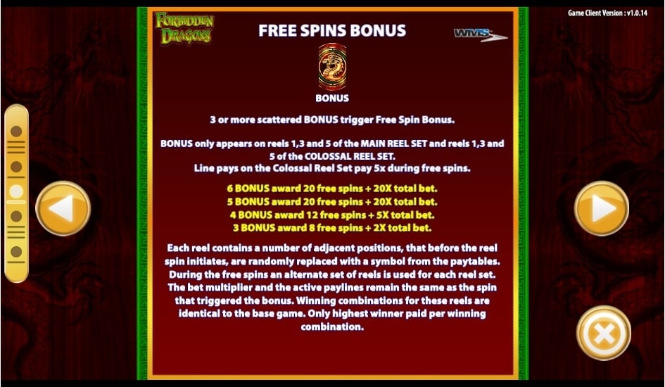 Forbidden Dragons Slot Feature