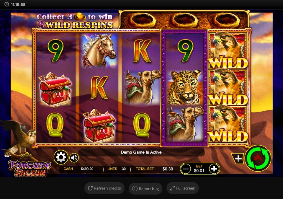Fortune Falcon Slot Reels