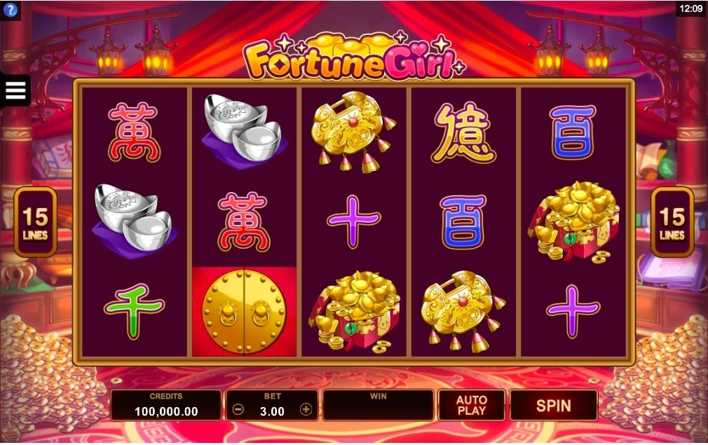 Microgaming Fortune Girl Slot Reels