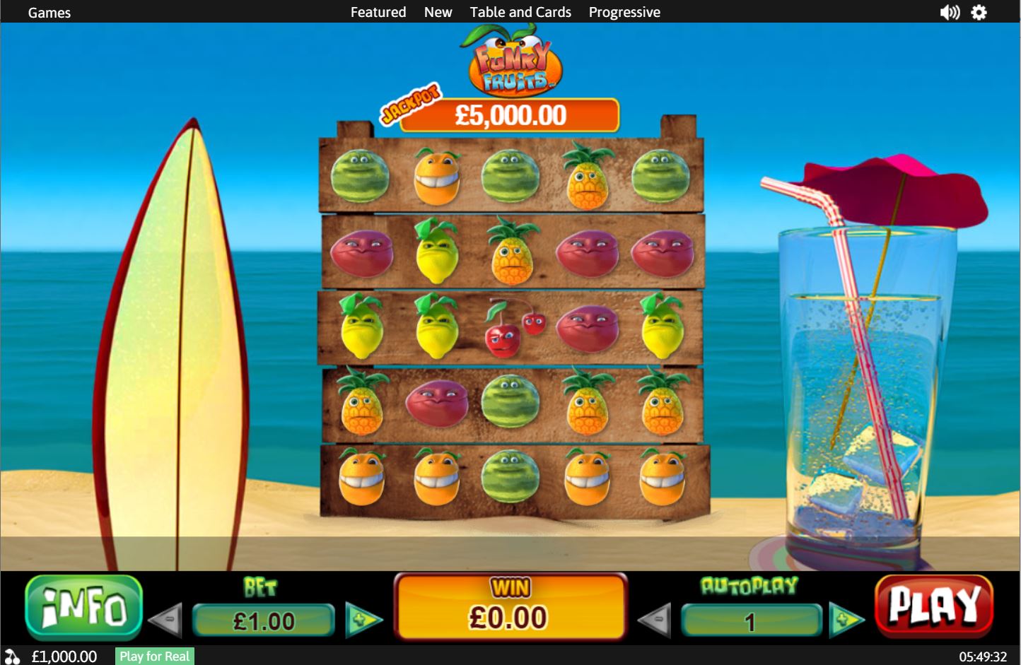 Playtech Funky Fruits Slot Reels