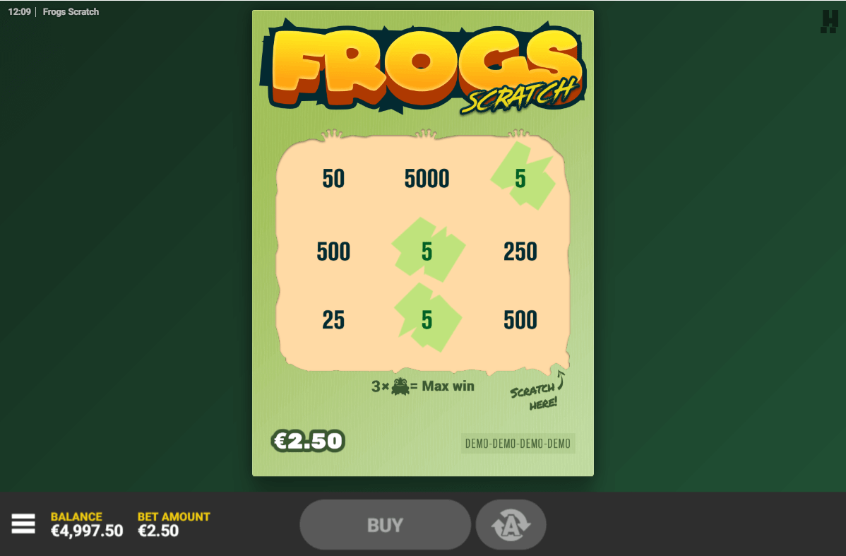 Frogs Scratch Review, Bonuses & Free Play (65.27 RTP)