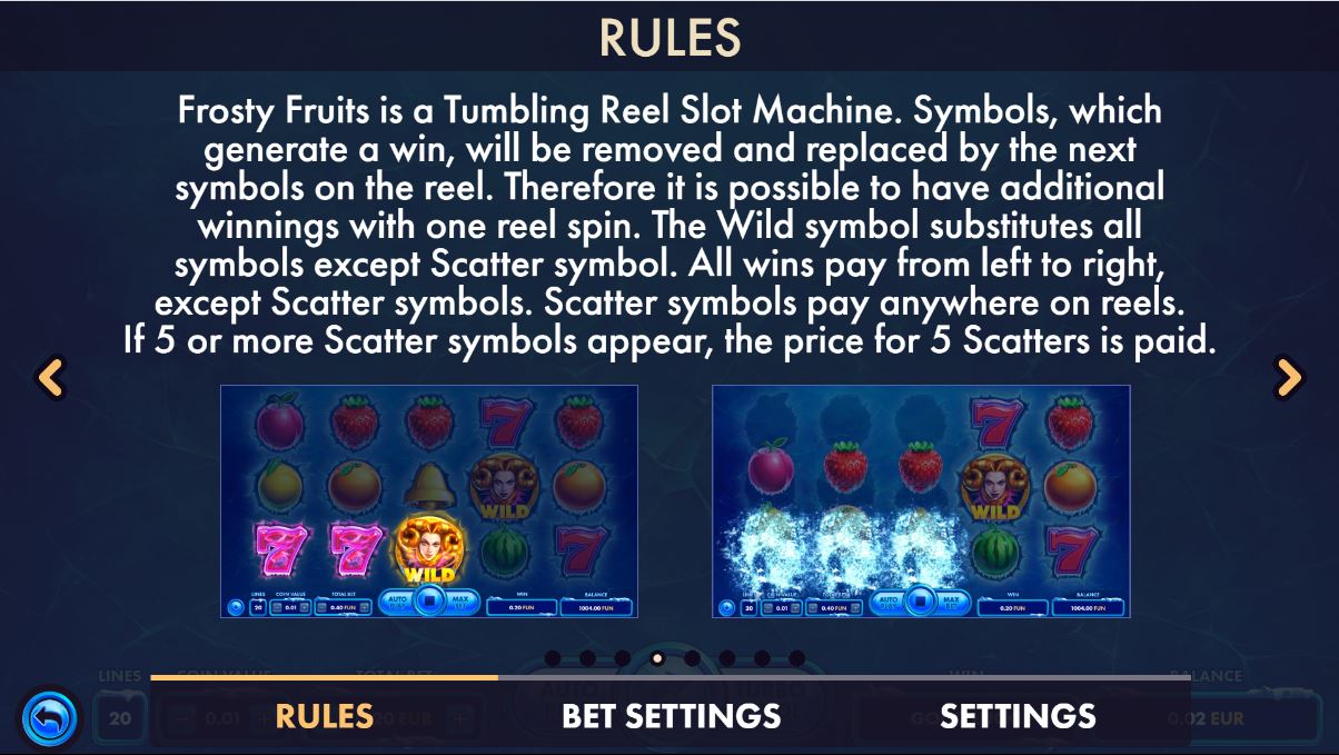 NetGame Frosty Fruits Slot Bonus Features