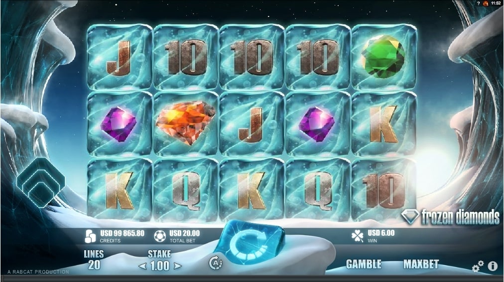 Microgaming Frozen Diamonds Slot Reels