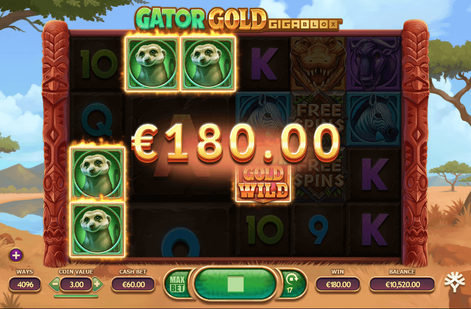 Gator Gold Gigablox Online Slot Game Win
