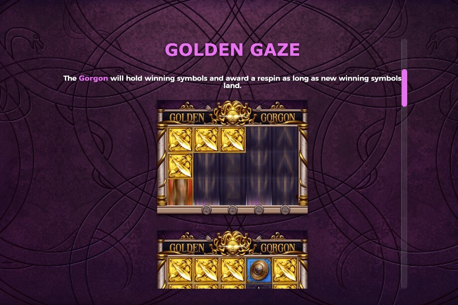 Gordon Gorgon online slot game golden gaze