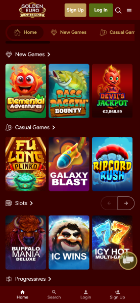 golden euro casino homepage