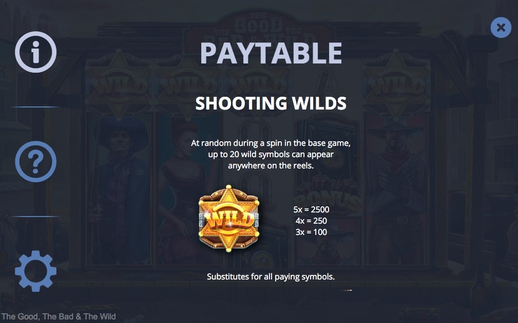 Pariplay The Good The Bad and The Wild slot game shooting wilds