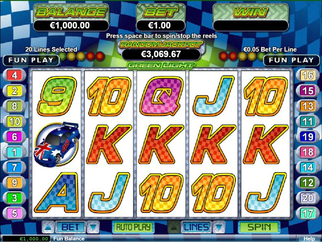 RTG Green Light Slot Reels
