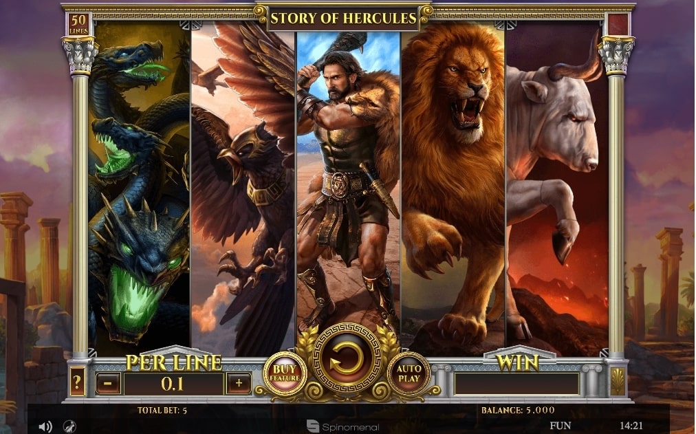 Spinomenal Story of Hercules Expanded Edition Slot Reels