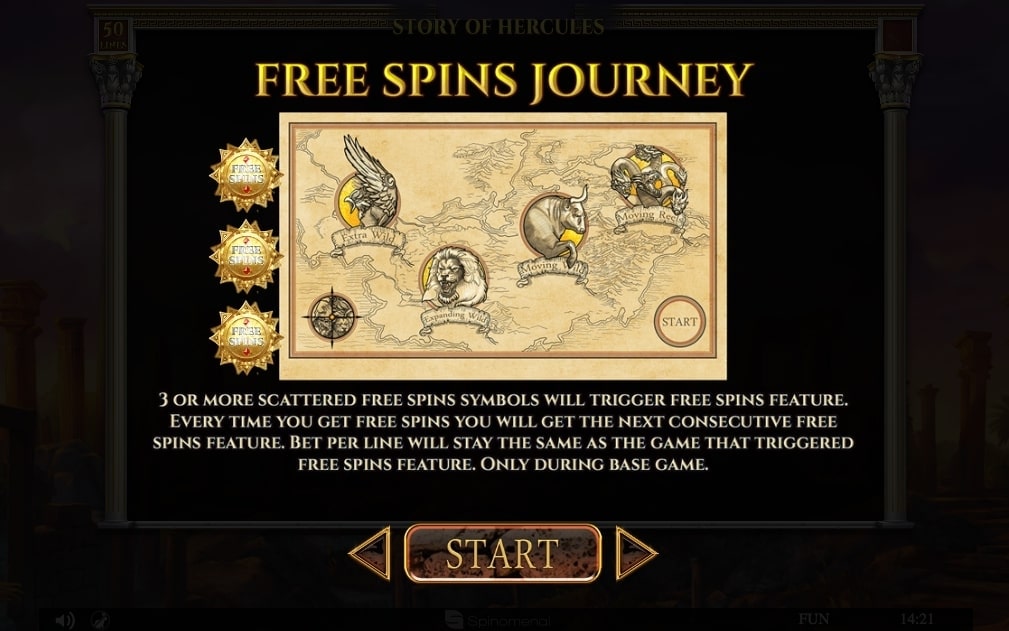 Spinomenal Story of Hercules Expanded Edition Slot Bonus Feature