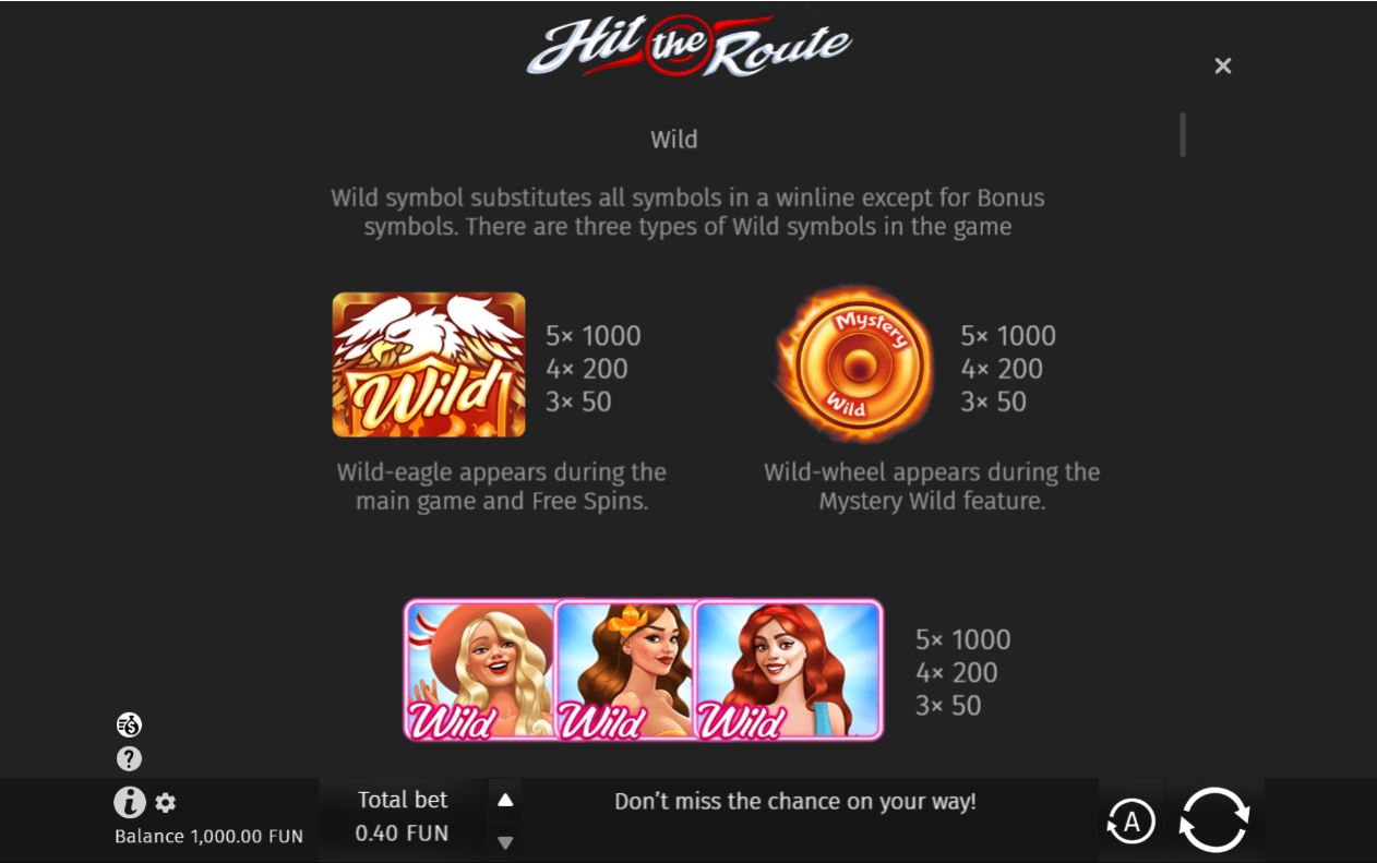 Hit The Route Slot Game Wild Symbol