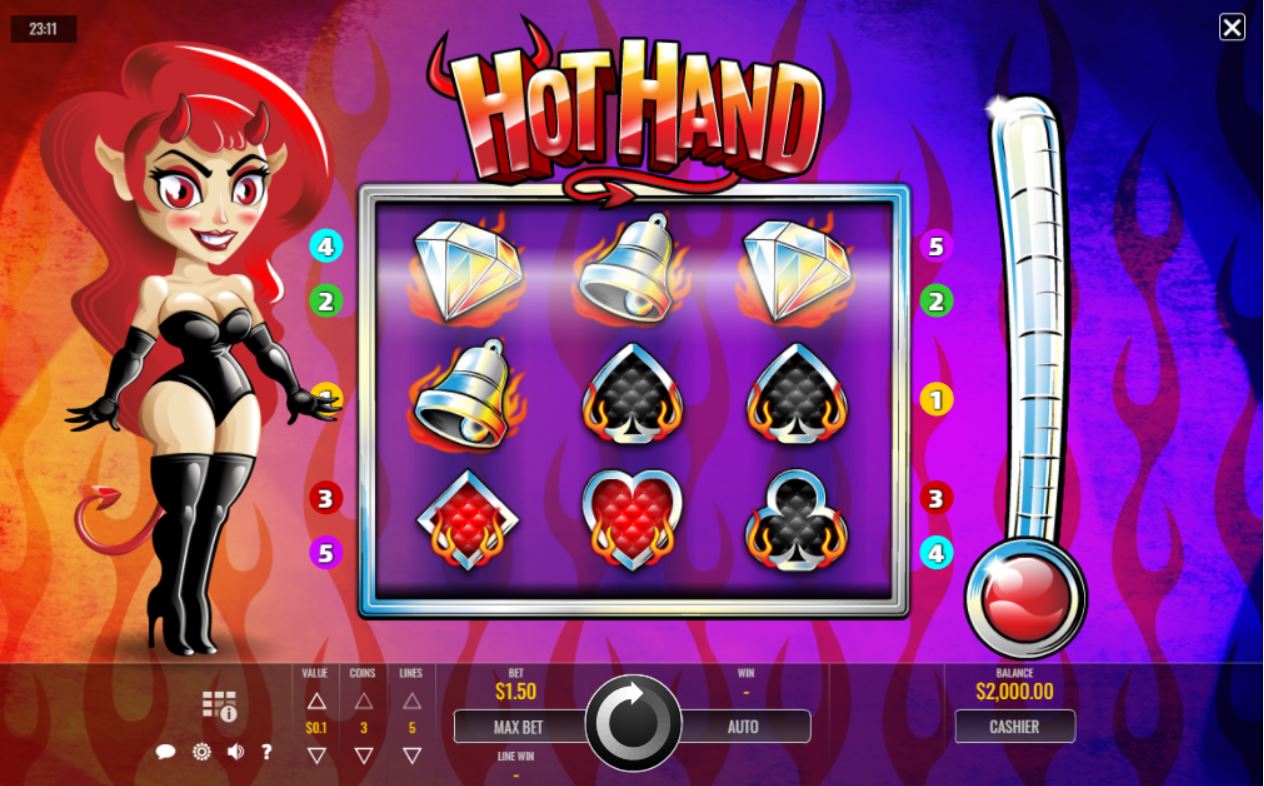 Rival Gaming Hot Hand online casino video slot fruit themed ace spades 