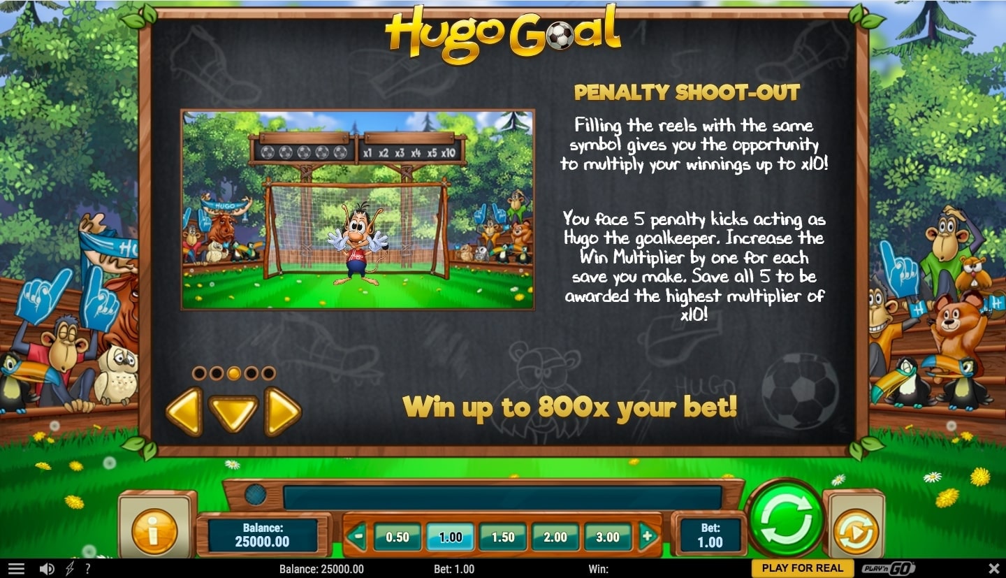 Play N Go Hugo Goals Slot Bonus Feature
