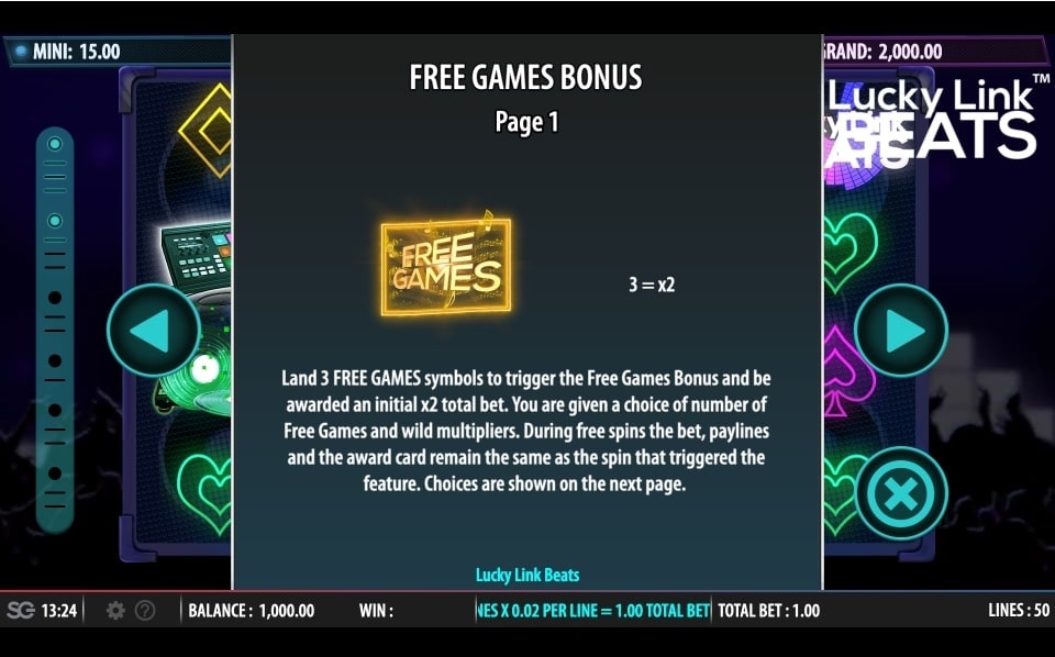 Lucky Link Beats Slot Game Free Games Bonus