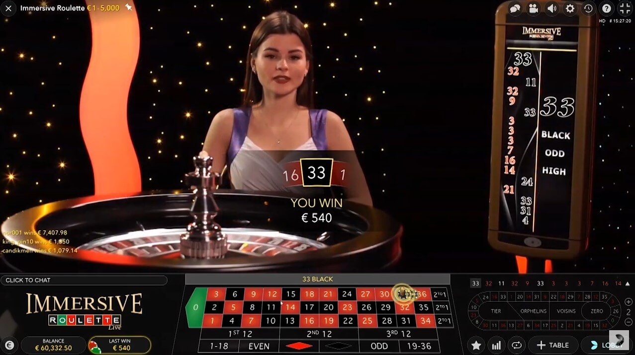 imagen disposiziun Immersive Roulette