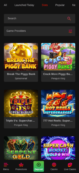 impressario casino home page