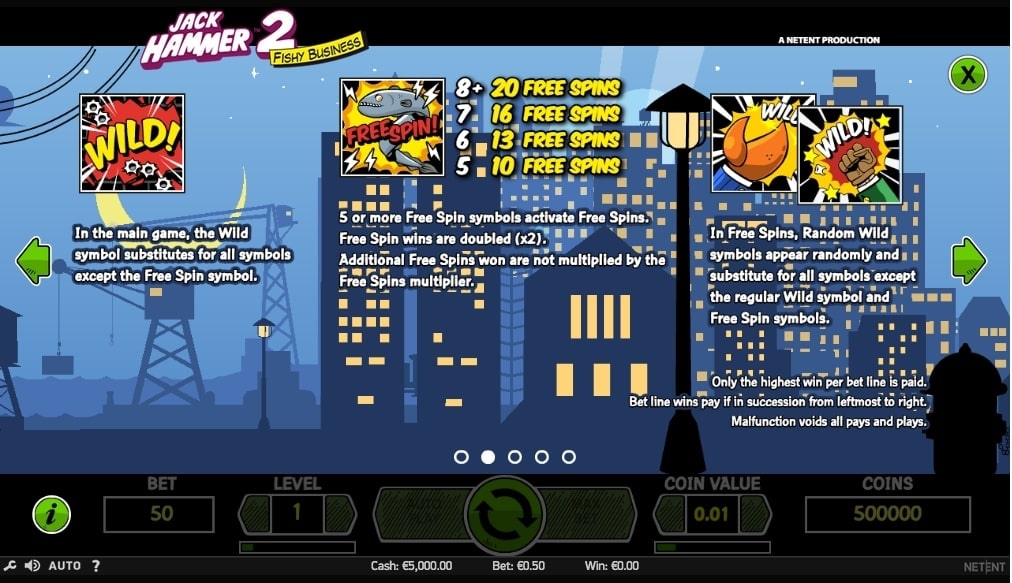 NetEnt Jack Hammer 2 Slot Bonus Feature