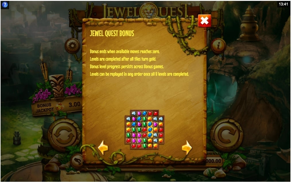 Microgaming Jewel Quest Slot Bonus Features