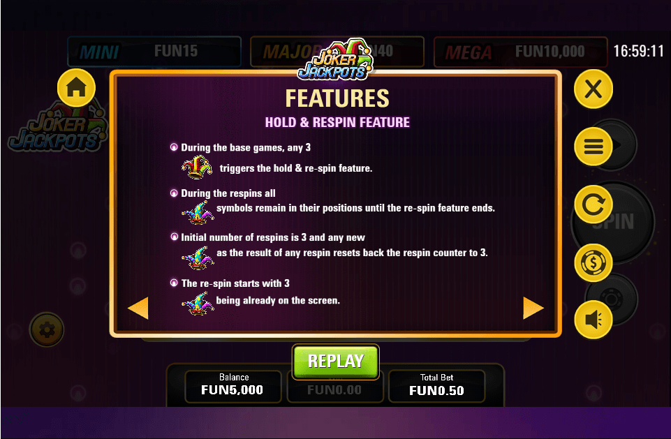 joker jackpots feature