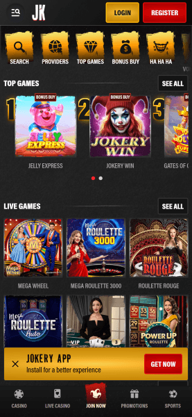 jokery casino homepage