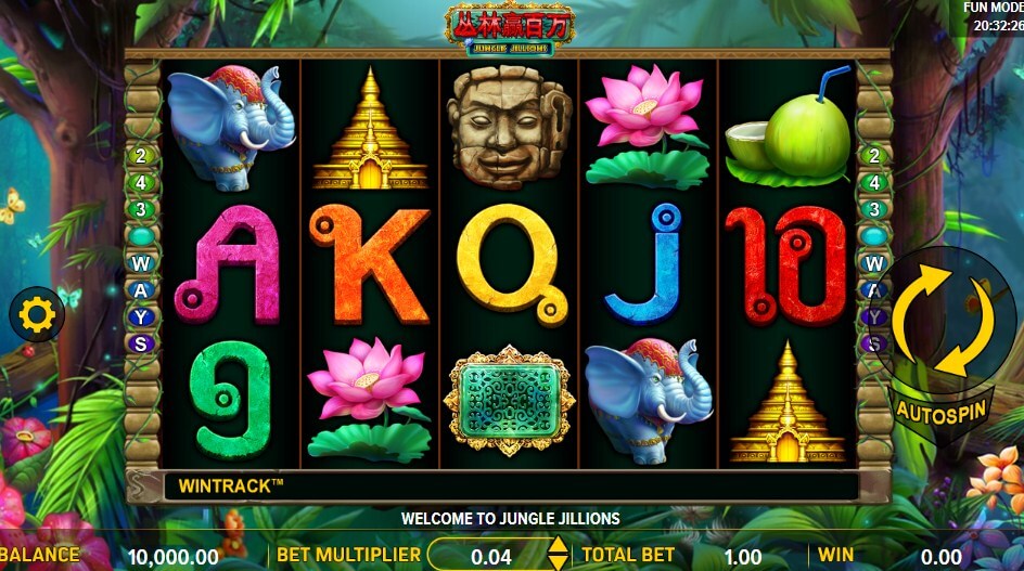 Jungle Jillions Online Slot Game Reels