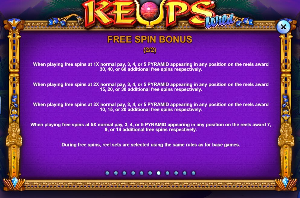 keops wild free spins