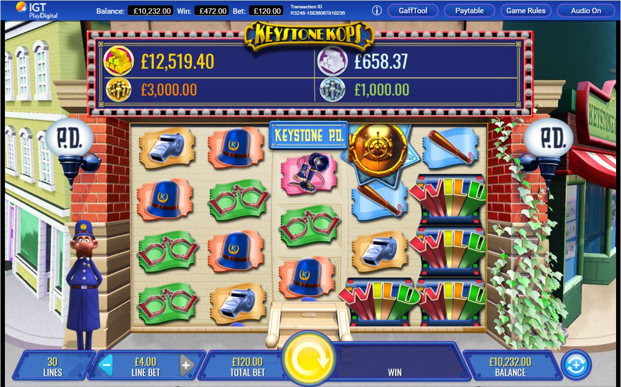 IGT Keystone Kops Slot Reels