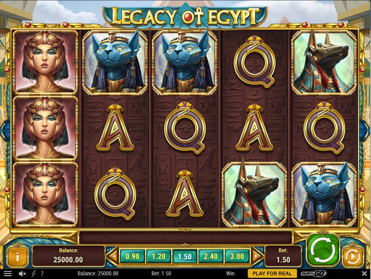 PlayNGo Legacy of Egypt Slot Reels