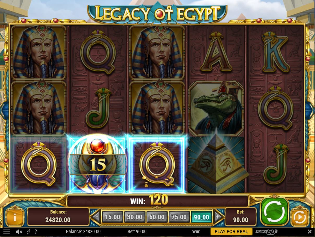 PlayNGo Legacy of Egypt Slot Combination
