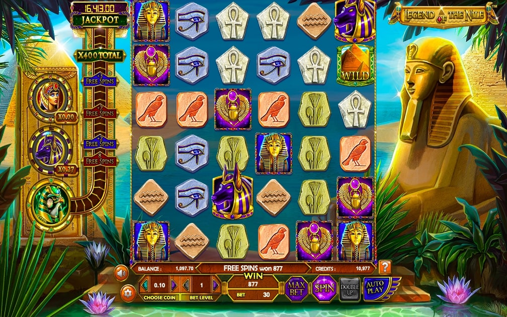 BetSoft Legend of the Nile Slot Reels