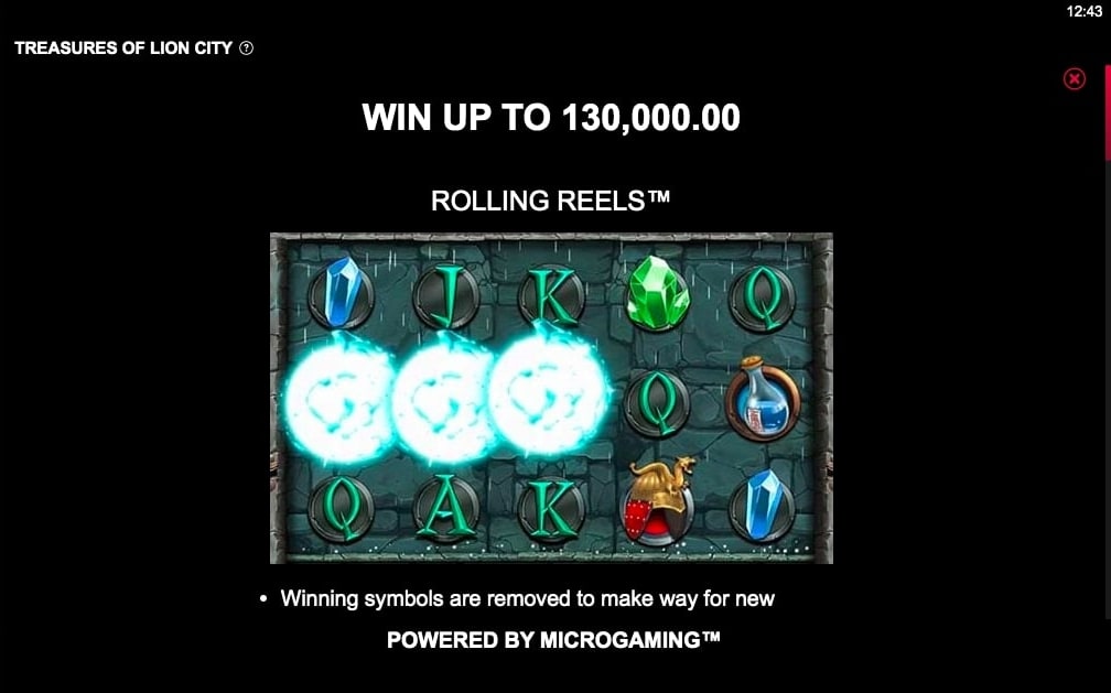 MicroGaming Treasures of Lion City Features