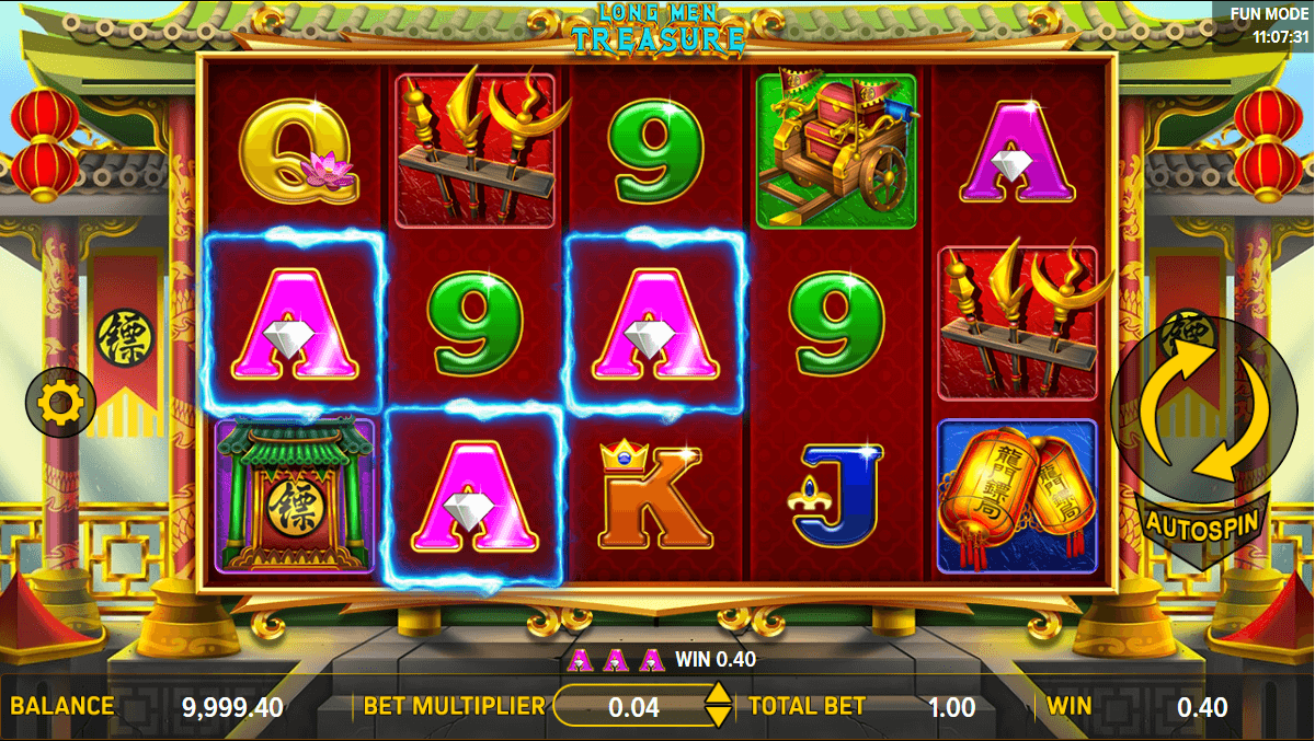 Long Men Treasure Online Slot Game Reels