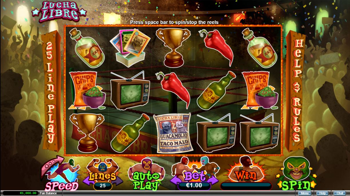 RTG Lucha Libre slot game reels