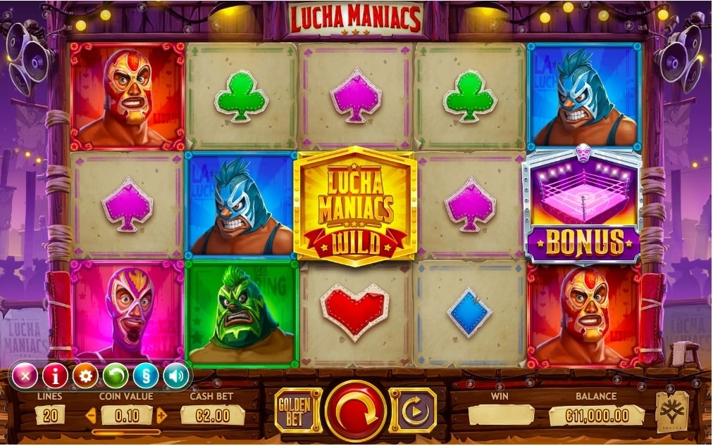 Yggdrasil Gaming Lucha Maniacs Slot Reels