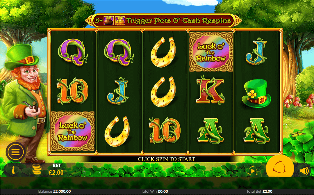 Luck O The Rainbow Online Slot Game Reels