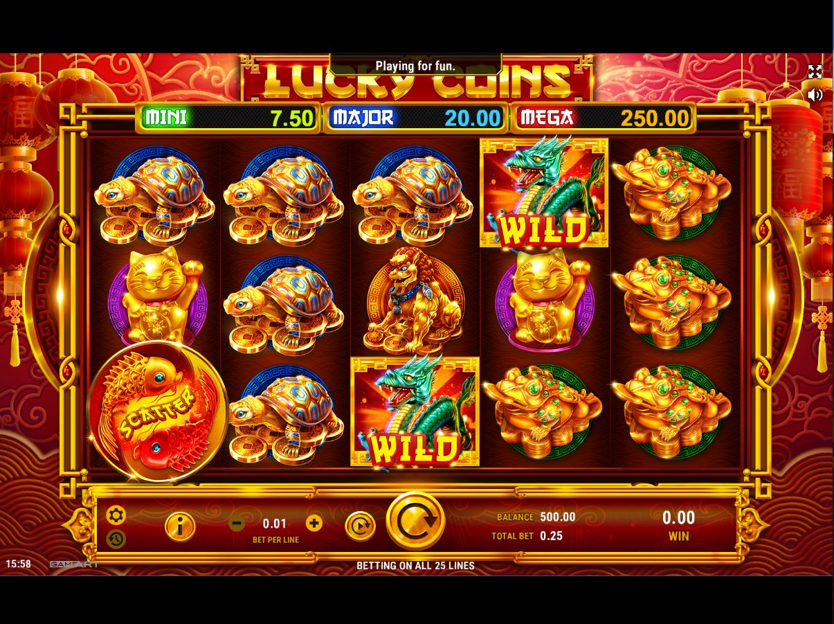 GameArt Lucky Coins slot game reels