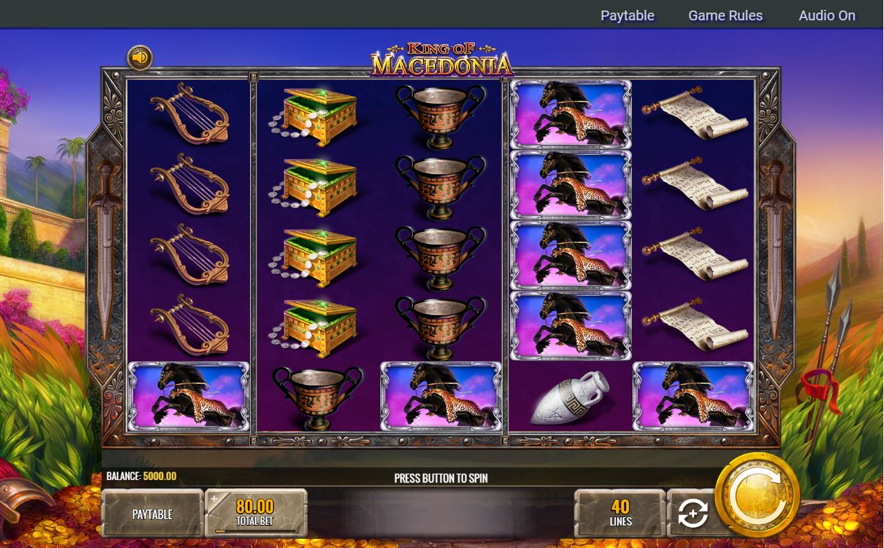 IGT King of Macedonia Slot Reels