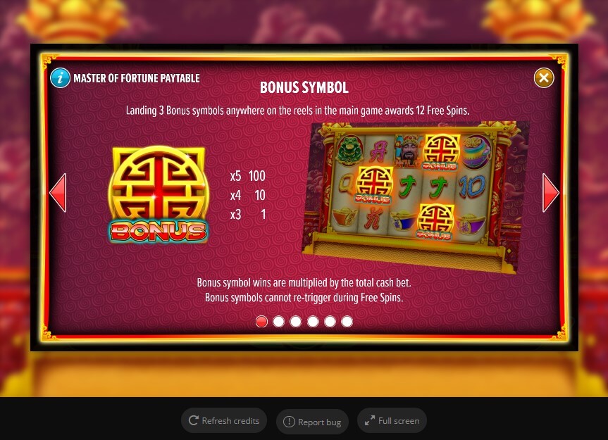 Master of Fortune Online Slot Game Bonus