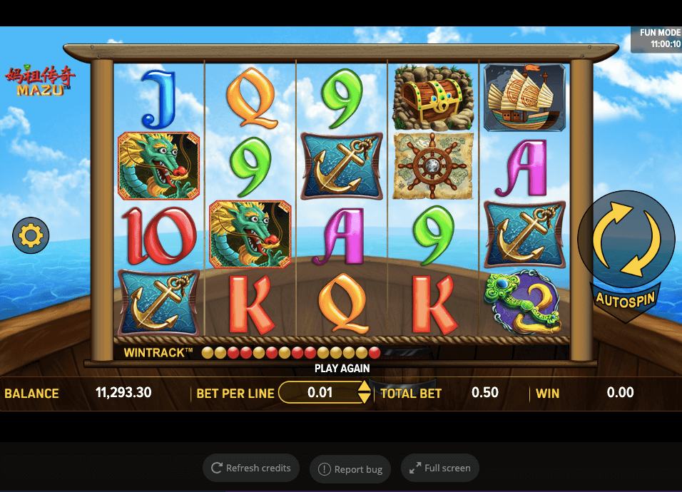 Mazu Online Slot Game Reels